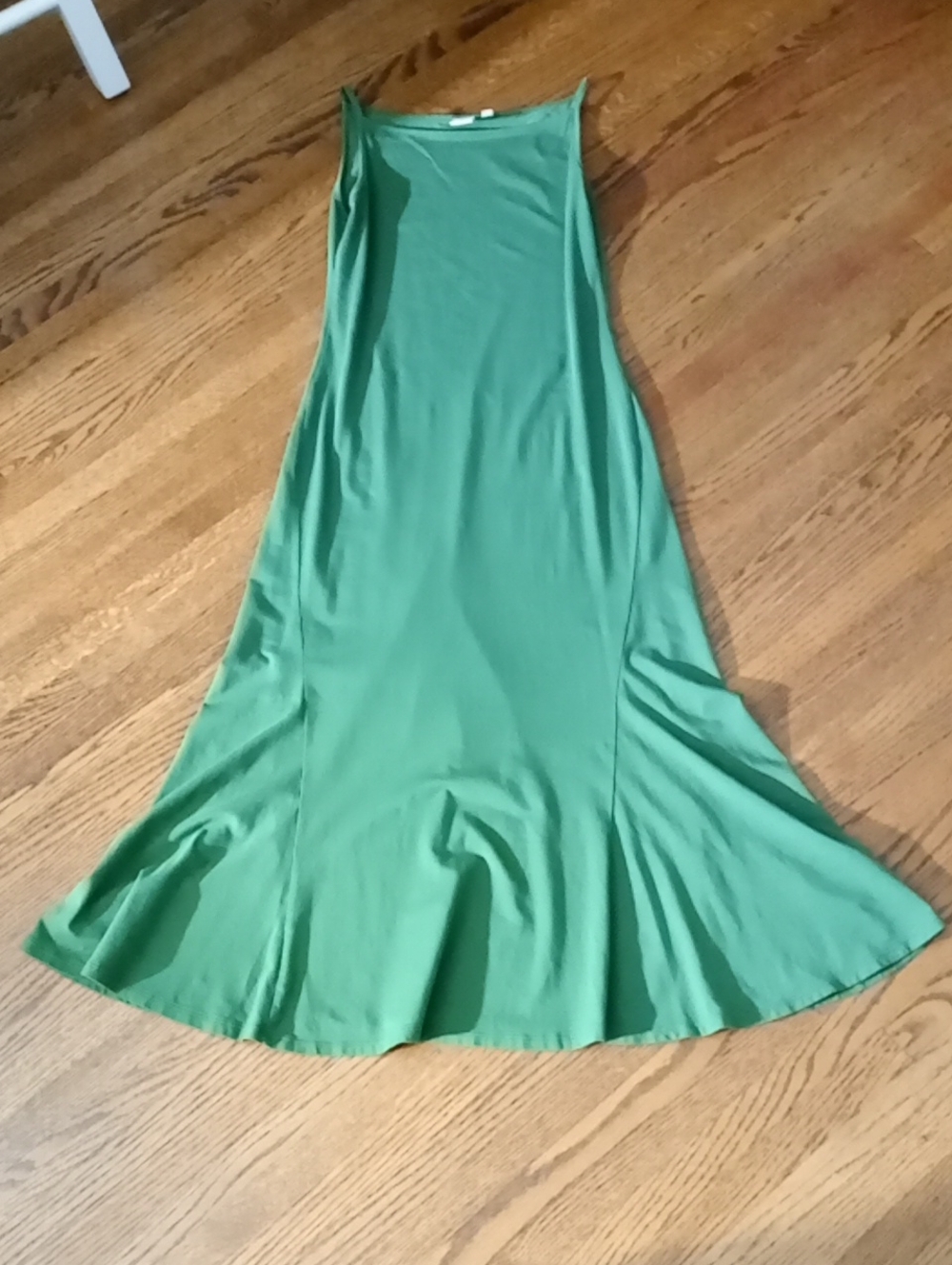 UNI QLO Green Cotton Blend Maxi Dress Size XS PTP 17-19" L 46.5"